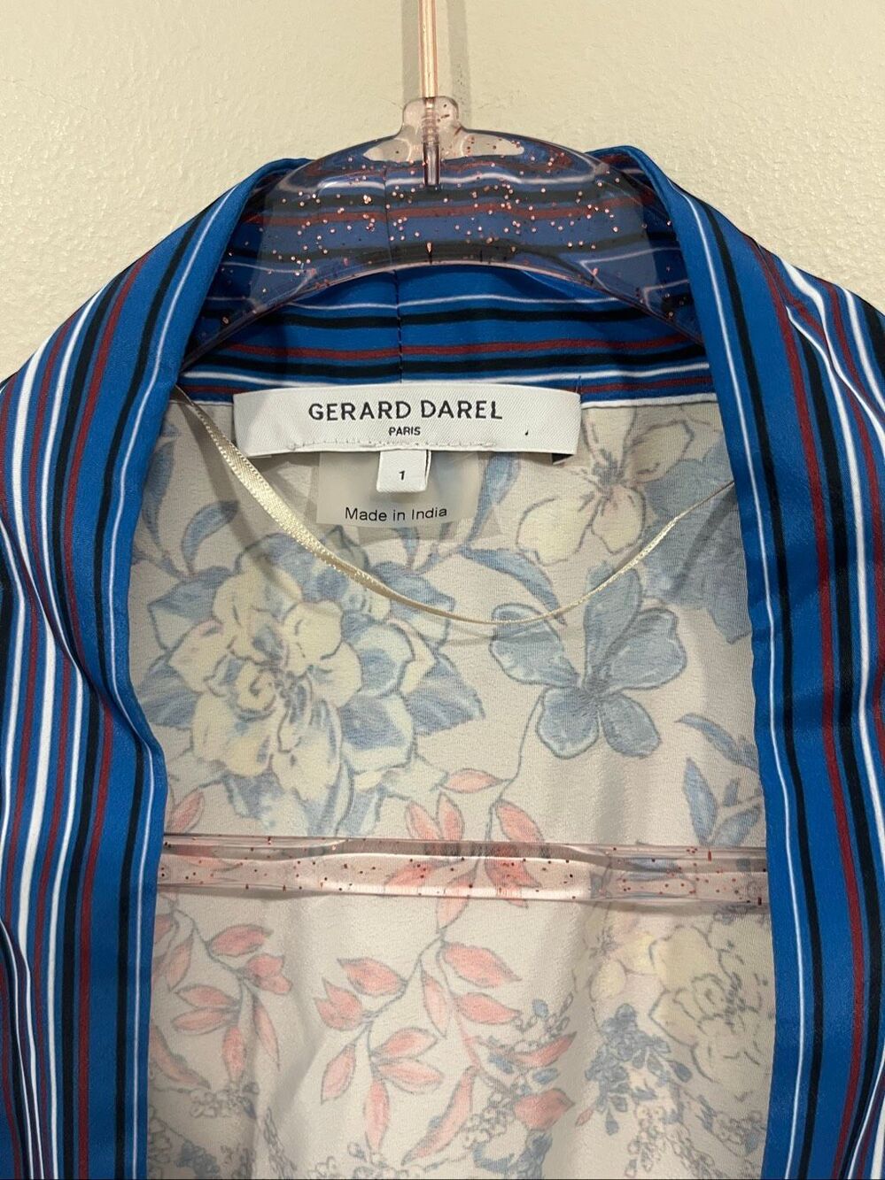 Gerard Darel Adeline Floral Print Kimo Ecru Size 1 - Picture 4 of 5